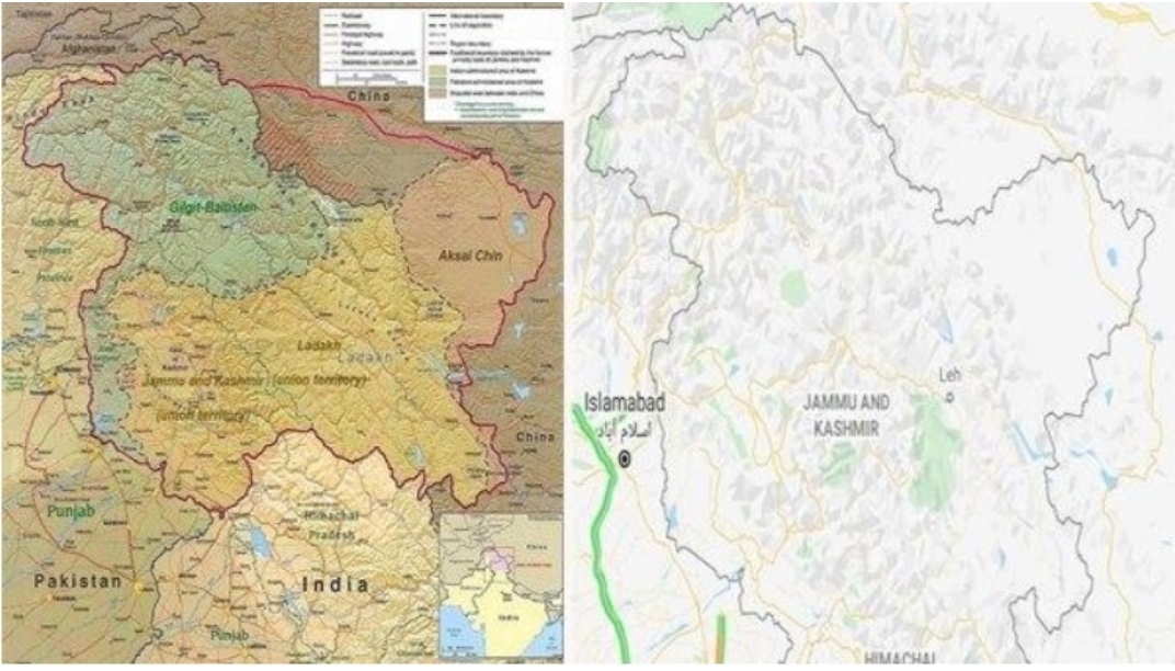 Google map ने PoK को मिलाया भारत में, LoC और LAC भी गायब!