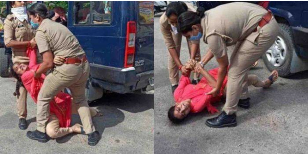 हत्या के बाद भाई का शव नहीं मिलने पर धरने पर बैठी बहन, सरेआम घसीटते हुए ले गई पुलिस